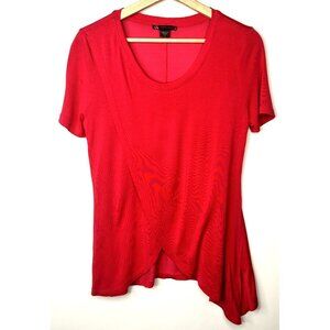 A/X Armani Exchange Womens T Shirt Wrap V-Neck Short Sleeve Tee Pink Size Small